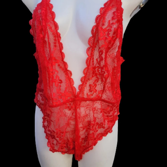 Fashion Nova Plus size red lacy teddy 3X NWOT - Picture 5 of 14